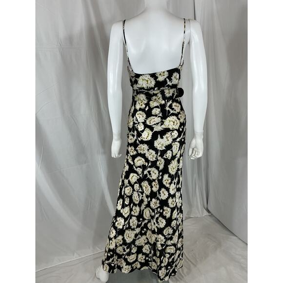 Nicholas 'Simone' Black Silk Cowl Neck Gown Size 2 - Picture 3 of 4